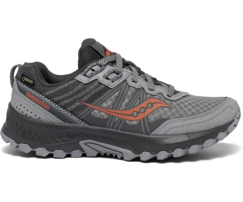 Tenis Saucony Excursion TR14 GTX Mujer Zapatillas Trail Running Gris / Coral México MX-843-QJ